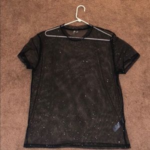 Mesh Glitter Top